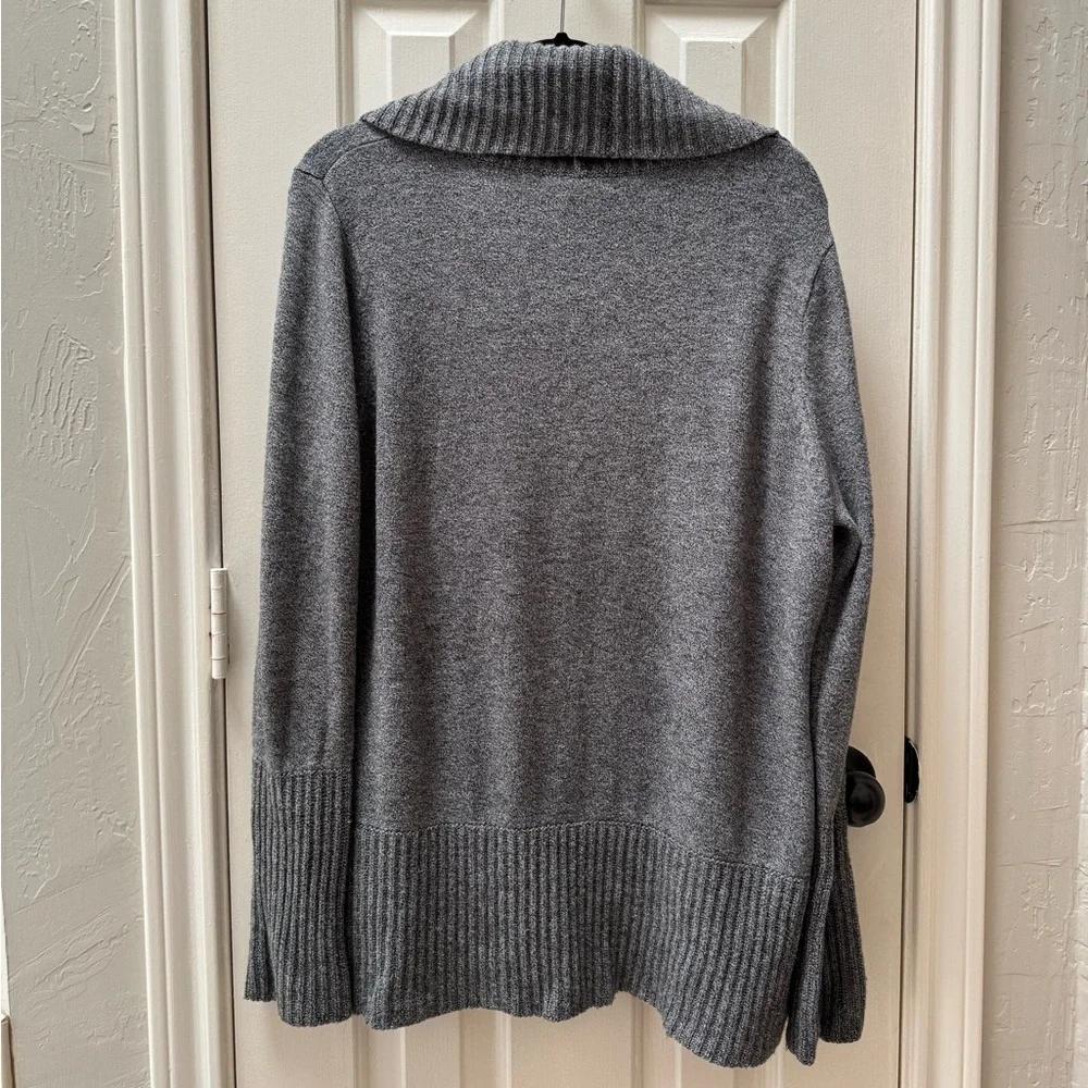 INC International Concepts XL Long Sleeve Shawl Collar Coat, Medium Heather Grey - Picture 4 of 4